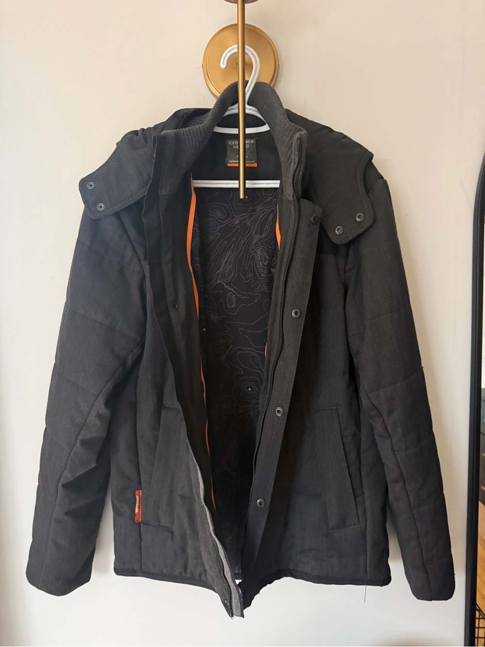 Icebreaker Men's Black Hooded Winter Jacket - Casual Insulated Coat